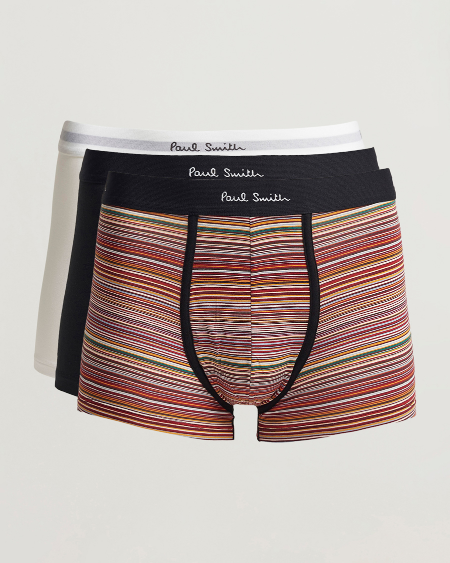 Herre | Undertøy | Paul Smith | 3-Pack Trunk Stripe/White/Black