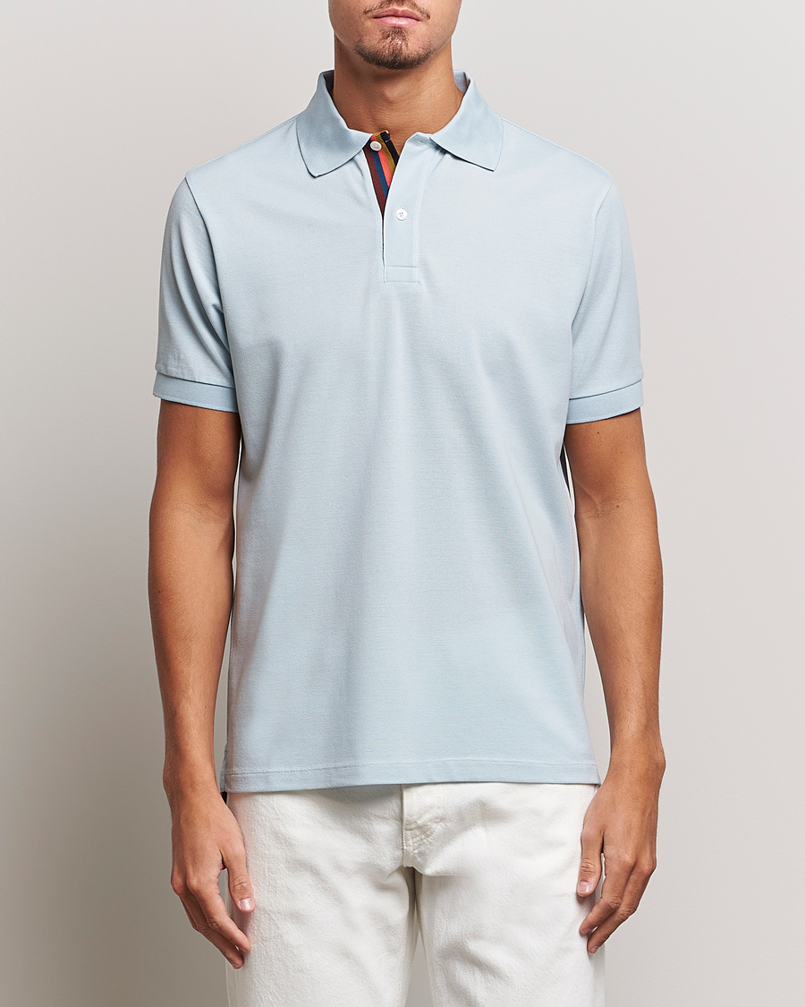 Herre | Pikéer | Paul Smith | Placket Stripe Polo Light Blue