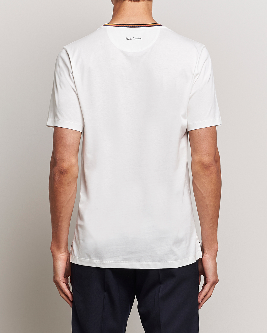 Herre | T-Shirts | Paul Smith | Stripe Rib Crew Neck T-Shirt White