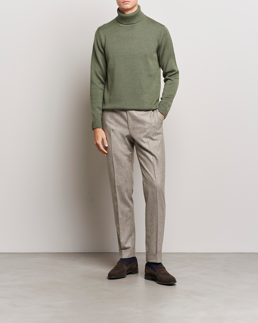 Herre | Gensere | Zanone | Virgin Merino Wool Rollneck Olive