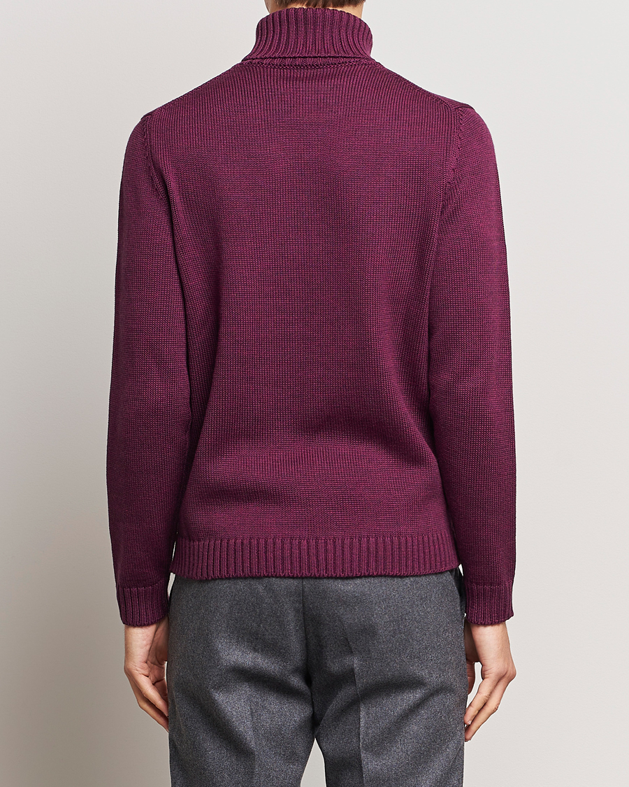 Herre | Gensere | Zanone | Virgin Merino Wool Rollneck Burgundy