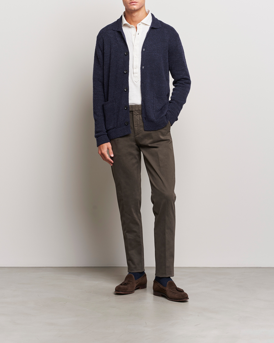Herre | Gensere | Zanone | Boucle Wool Chore Jacket Navy