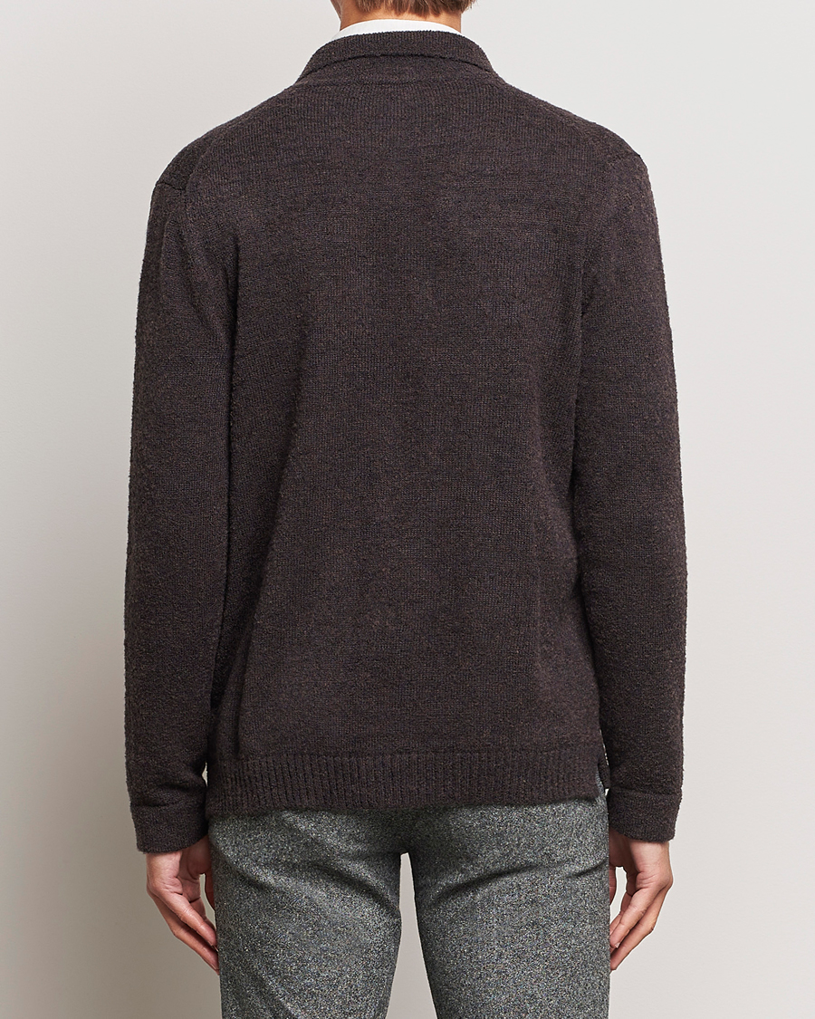 Herre | Gensere | Zanone | Boucle Wool Chore Jacket Dark Brown