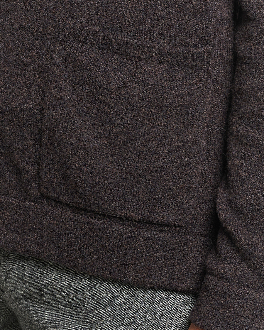 Herre | Gensere | Zanone | Boucle Wool Chore Jacket Dark Brown