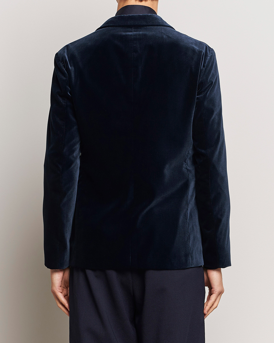 Herre | Dressjakker | Giorgio Armani | Velvet Micro Blazer Navy