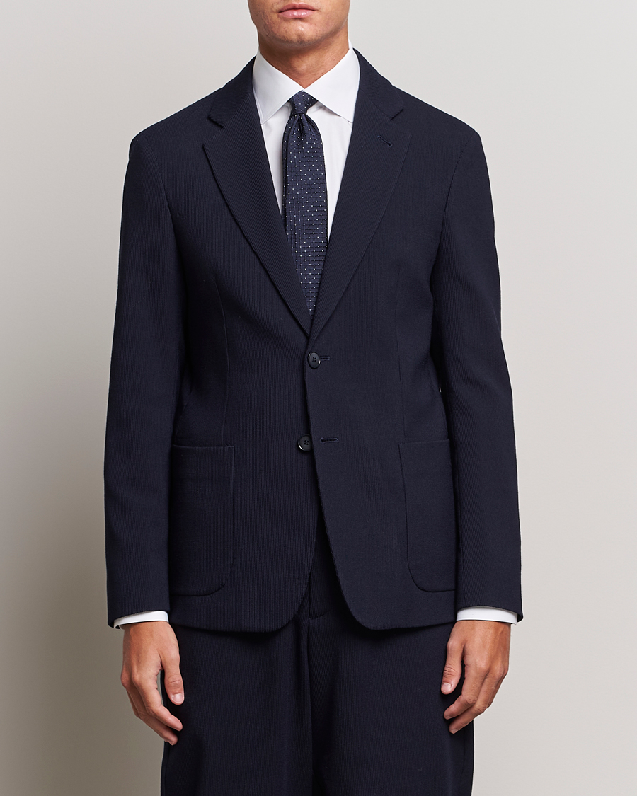 Herre | Dressjakker | Giorgio Armani | Wool Stretch Blazer Navy