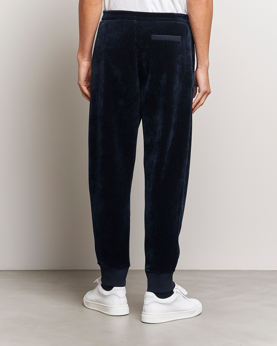 Herre | Bukser | Giorgio Armani | Jersey Corduroy Pants Navy