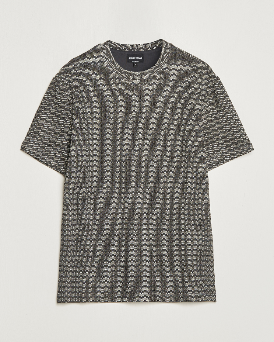 Herre | T-Shirts | Giorgio Armani | Jersey Chevron T-Shirt Taupe