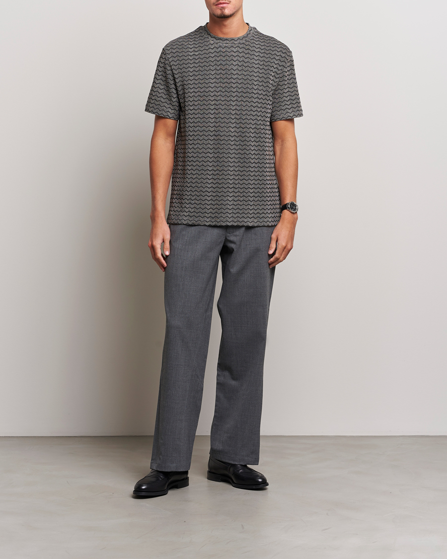 Herre | T-Shirts | Giorgio Armani | Jersey Chevron T-Shirt Taupe