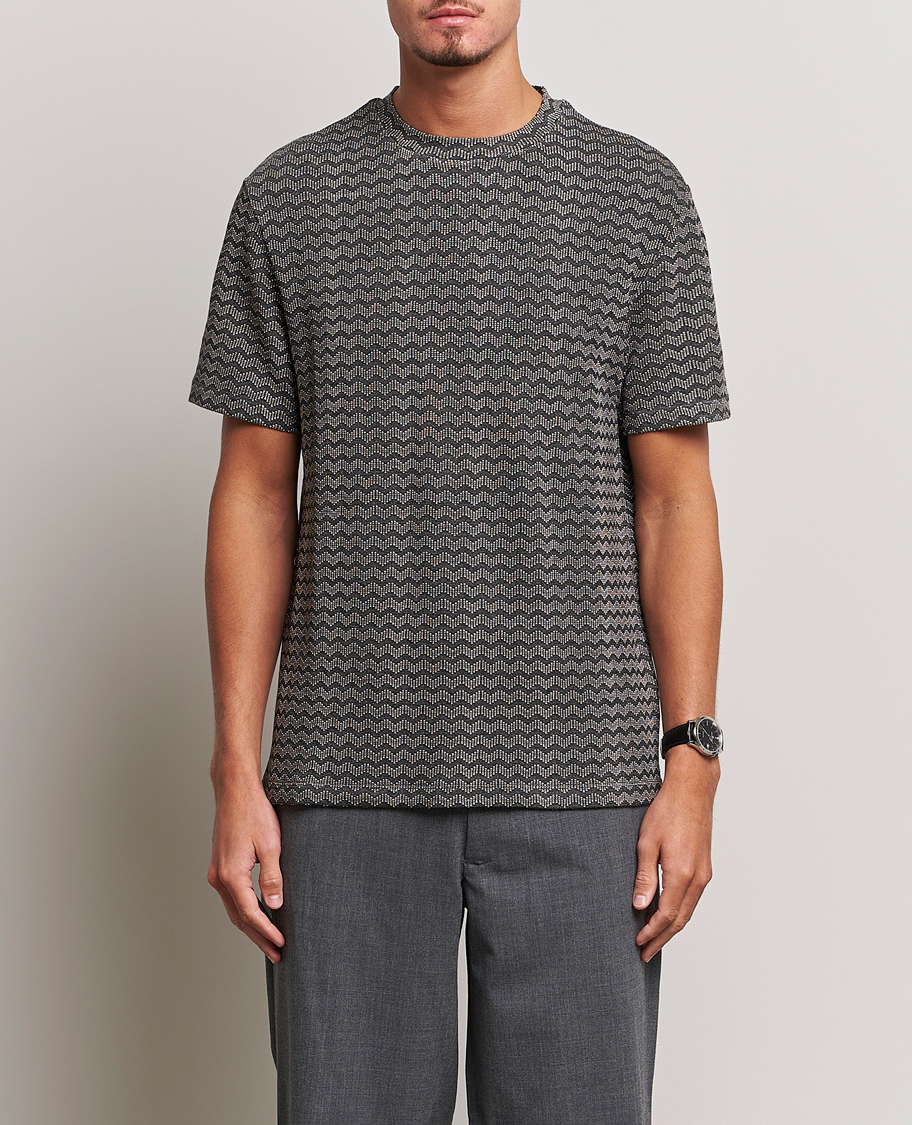 Herre | T-Shirts | Giorgio Armani | Jersey Chevron T-Shirt Taupe