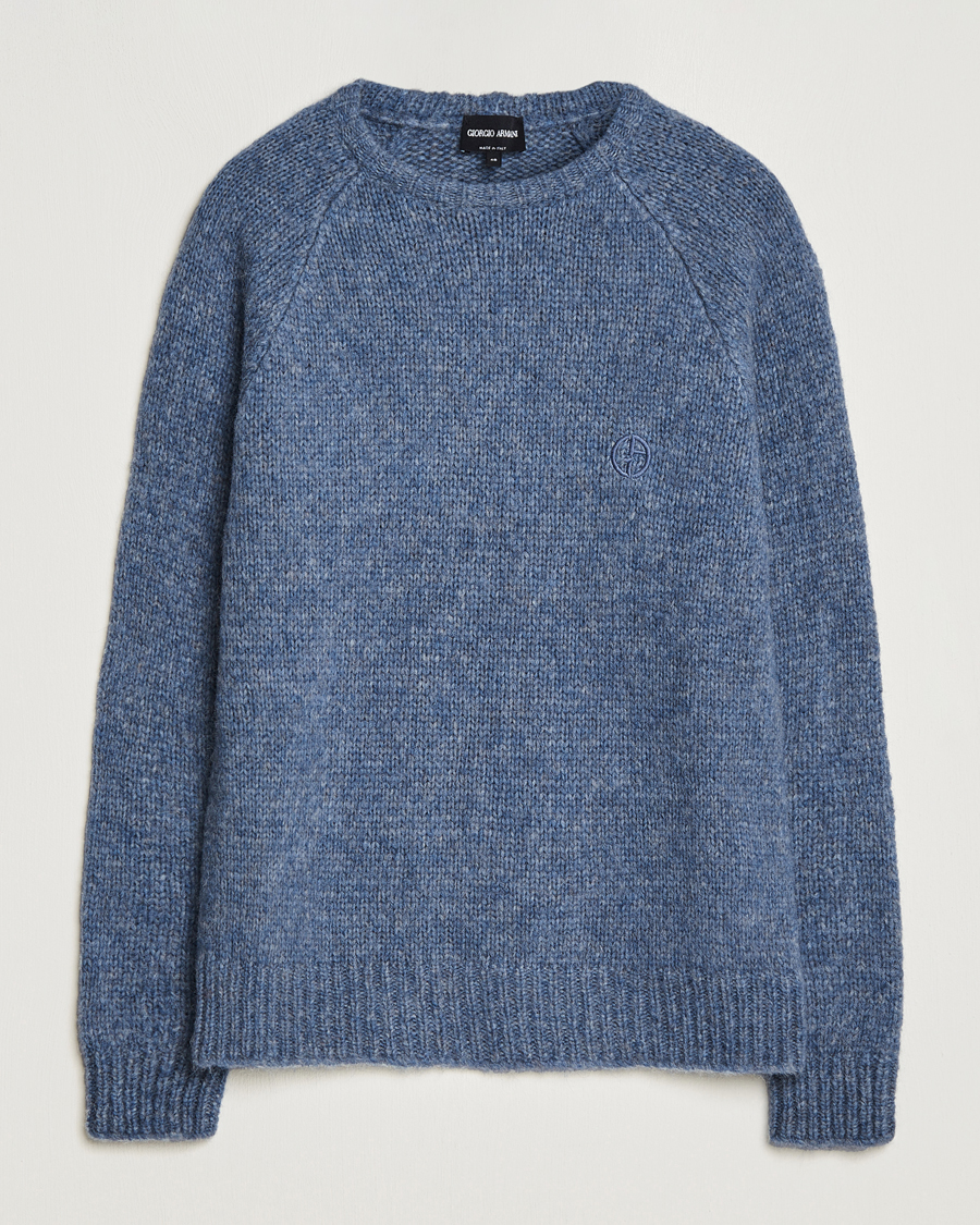 Herre | Giorgio Armani | Giorgio Armani | Alpaca Wool Sweater Light Blue
