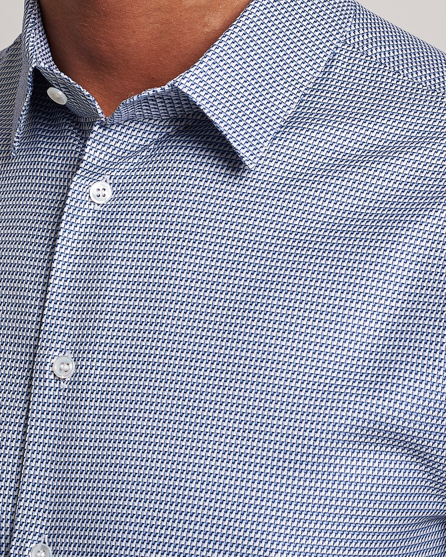 Herre | Skjorter | Giorgio Armani | Micro Structure Dress Shirt Light Blue