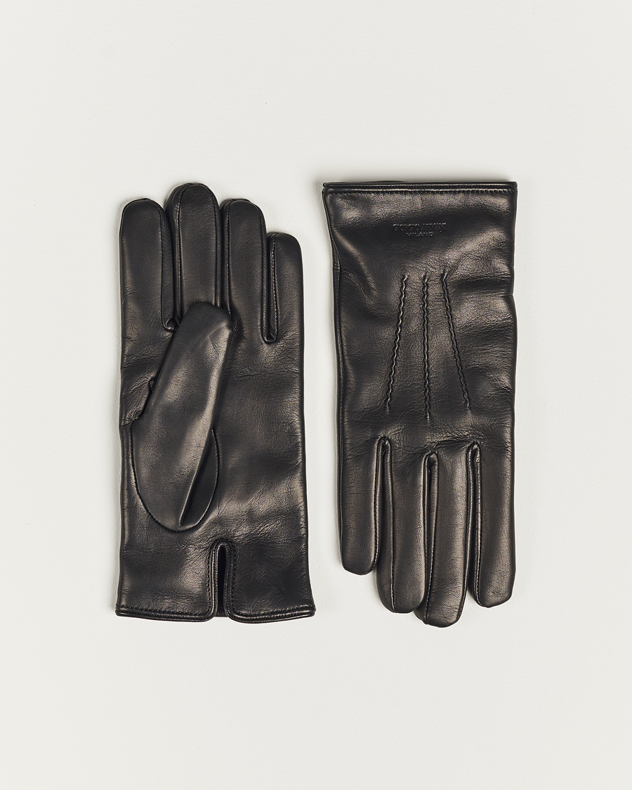 Herre | Giorgio Armani | Giorgio Armani | Lamb Leather Gloves Black