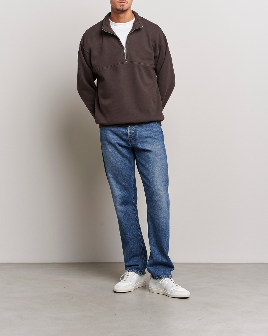 Herre | Gensere | Colorful Standard | Classic Organic Half-Zip Coffee Brown