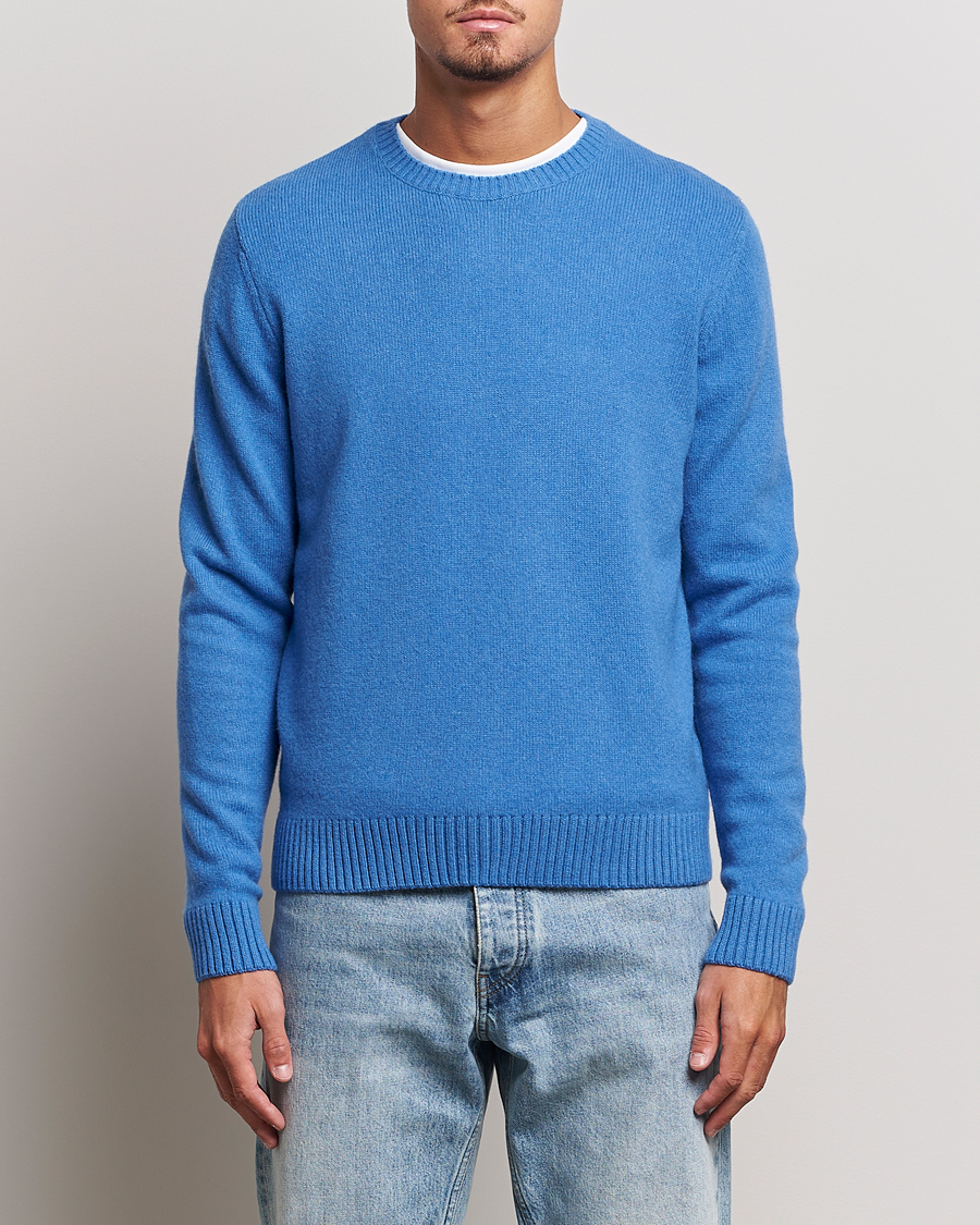 Herre | Gensere | Colorful Standard | Classic Merino Wool Crew Neck Pacific Blue
