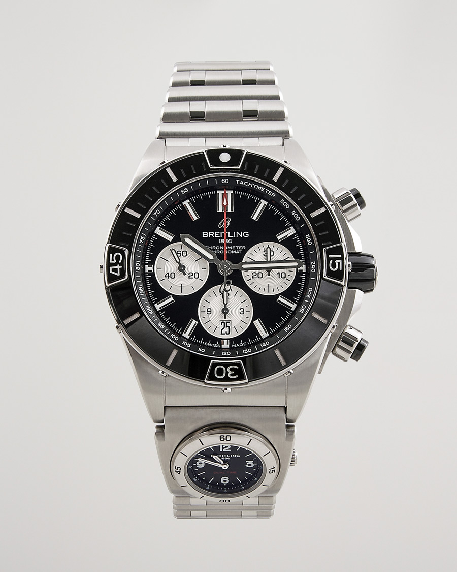 Herre | Breitling Pre-Owned Super Chronomat B01 44 Steel Black | Breitling Pre-Owned | Super Chronomat B01 44 Steel Black