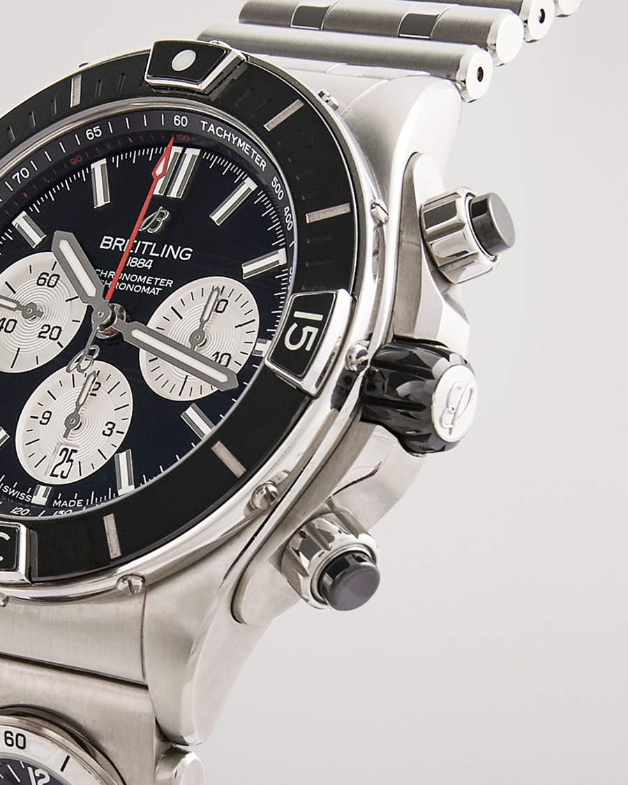 Herre | Breitling Pre-Owned Super Chronomat B01 44 Steel Black | Breitling Pre-Owned | Super Chronomat B01 44 Steel Black