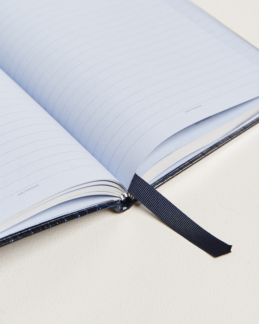 Herre | Notatbøker | Smythson | Mara Leather Notebook Navy
