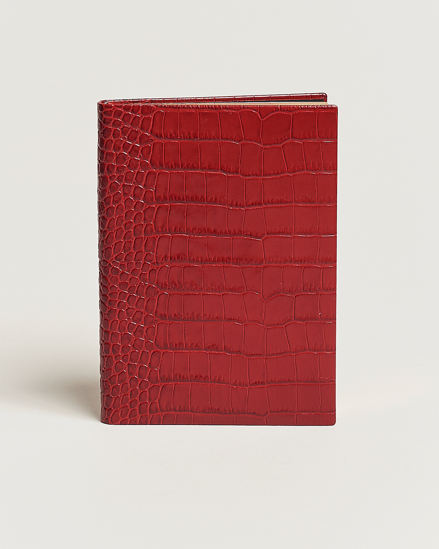 Herre | | Smythson | Mara Leather Soho Notebook Red