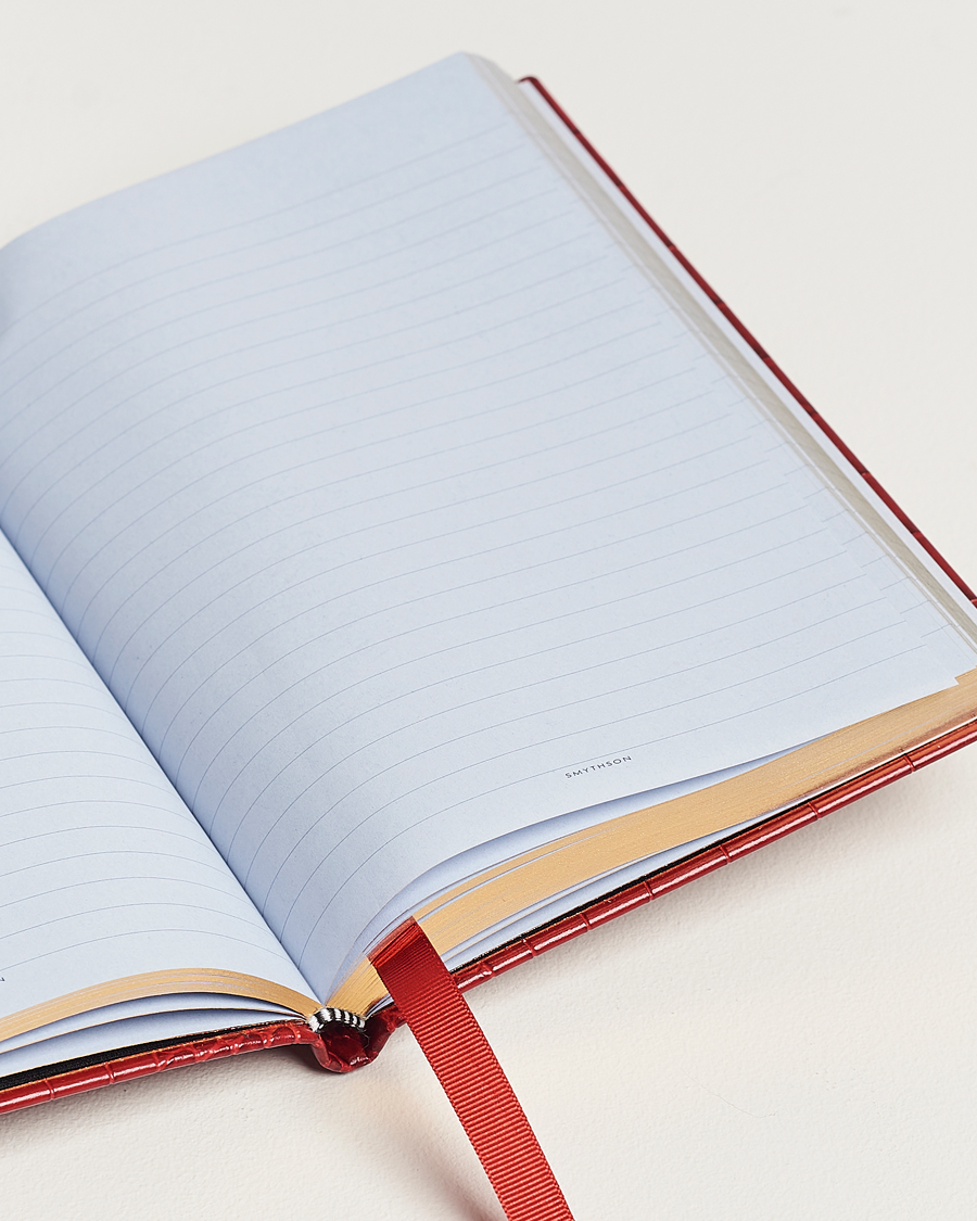 Herre | | Smythson | Mara Leather Soho Notebook Red