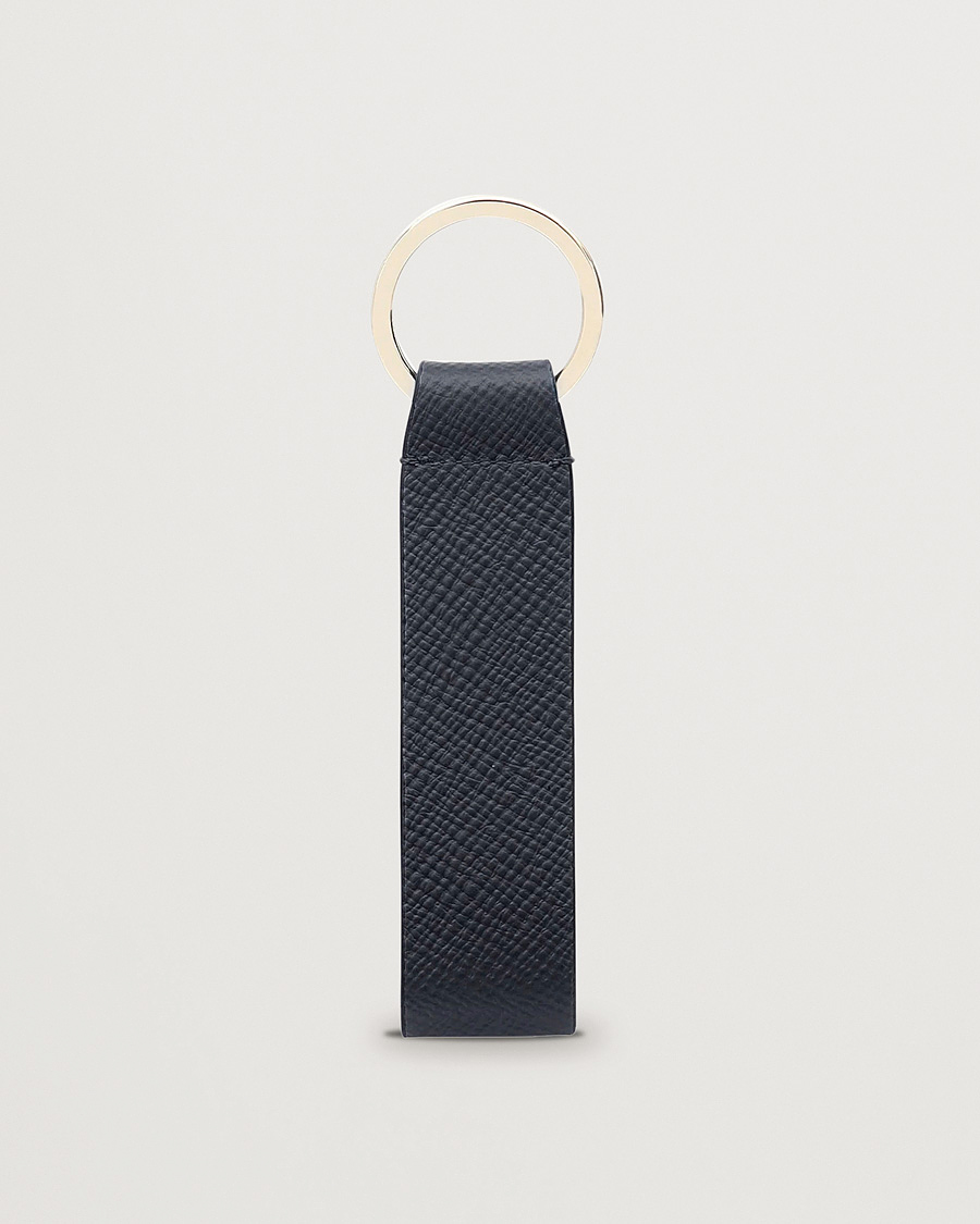 Herre | Nøkkelringer | Smythson | Panama Leather Keyring Navy