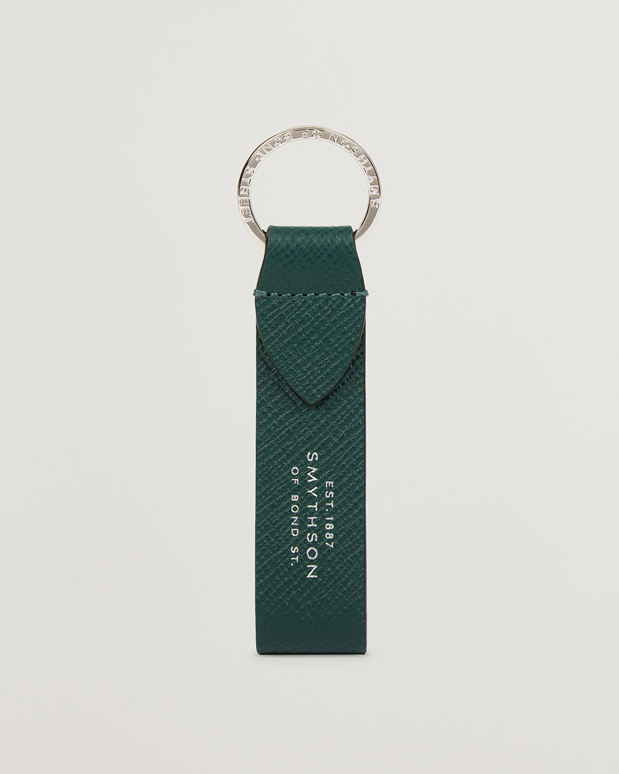 Herre | Nøkkelringer | Smythson | Panama Leather Keyring Forest Green
