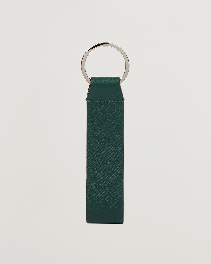 Herre | Nøkkelringer | Smythson | Panama Leather Keyring Forest Green