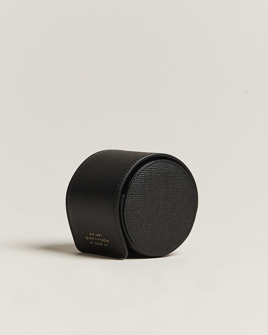Herre | Klokke- og smykkeskrin | Smythson | Panama Single Watch Roll Black
