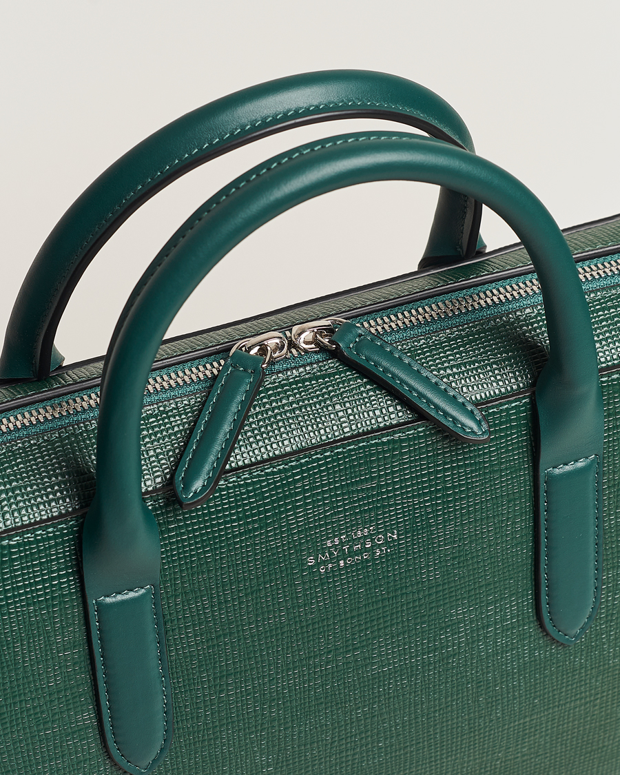 Herre | Smythson Panama Lightweight Briefcase Forest Green | Smythson | Panama Lightweight Briefcase Forest Green