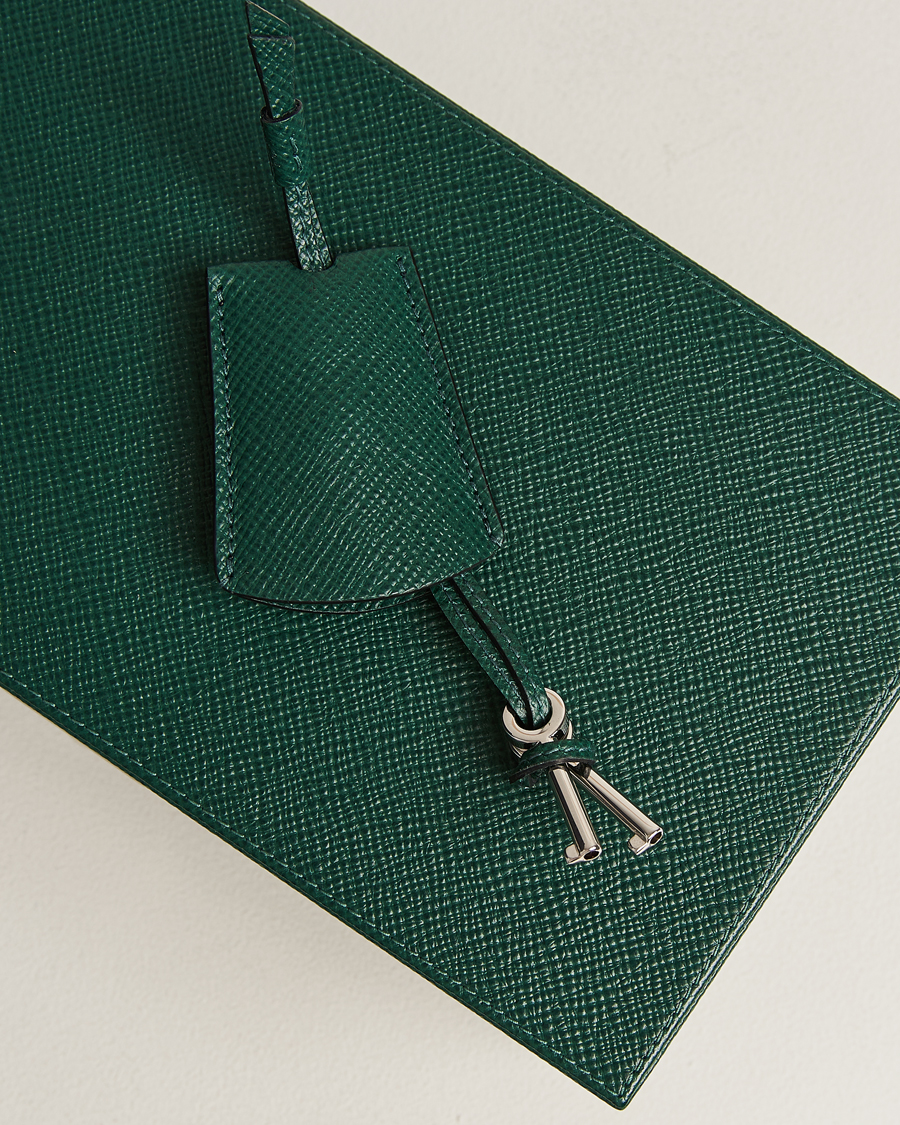 Herre | Smythson Panama Lockable Watch And Cufflink Box Forest Green | Smythson | Panama Lockable Watch And Cufflink Box Forest Green