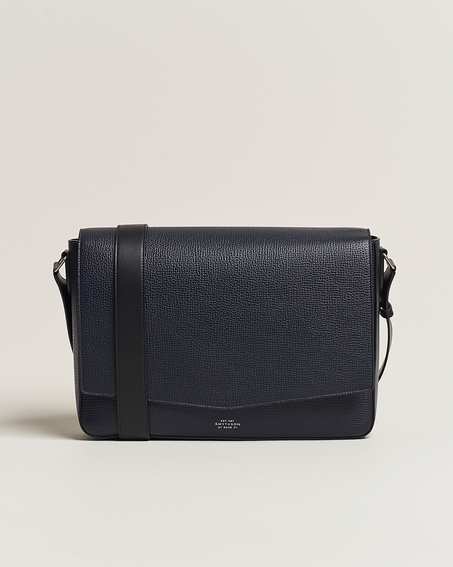 Herre | Smythson Ludlow Messenger Bag Navy | Smythson | Ludlow Messenger Bag Navy