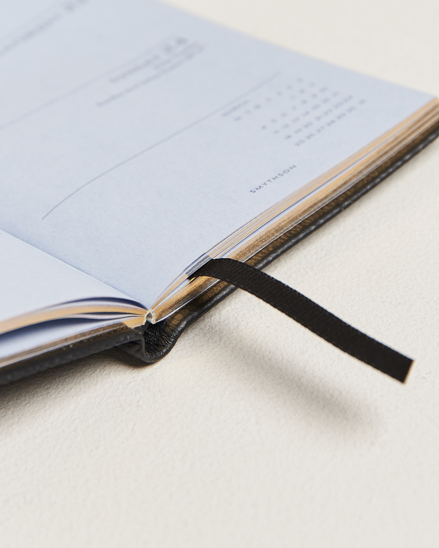 Herre | Smythson Panama Crossgrain Diary 2024 Black | Smythson | Panama Crossgrain Diary 2024 Black