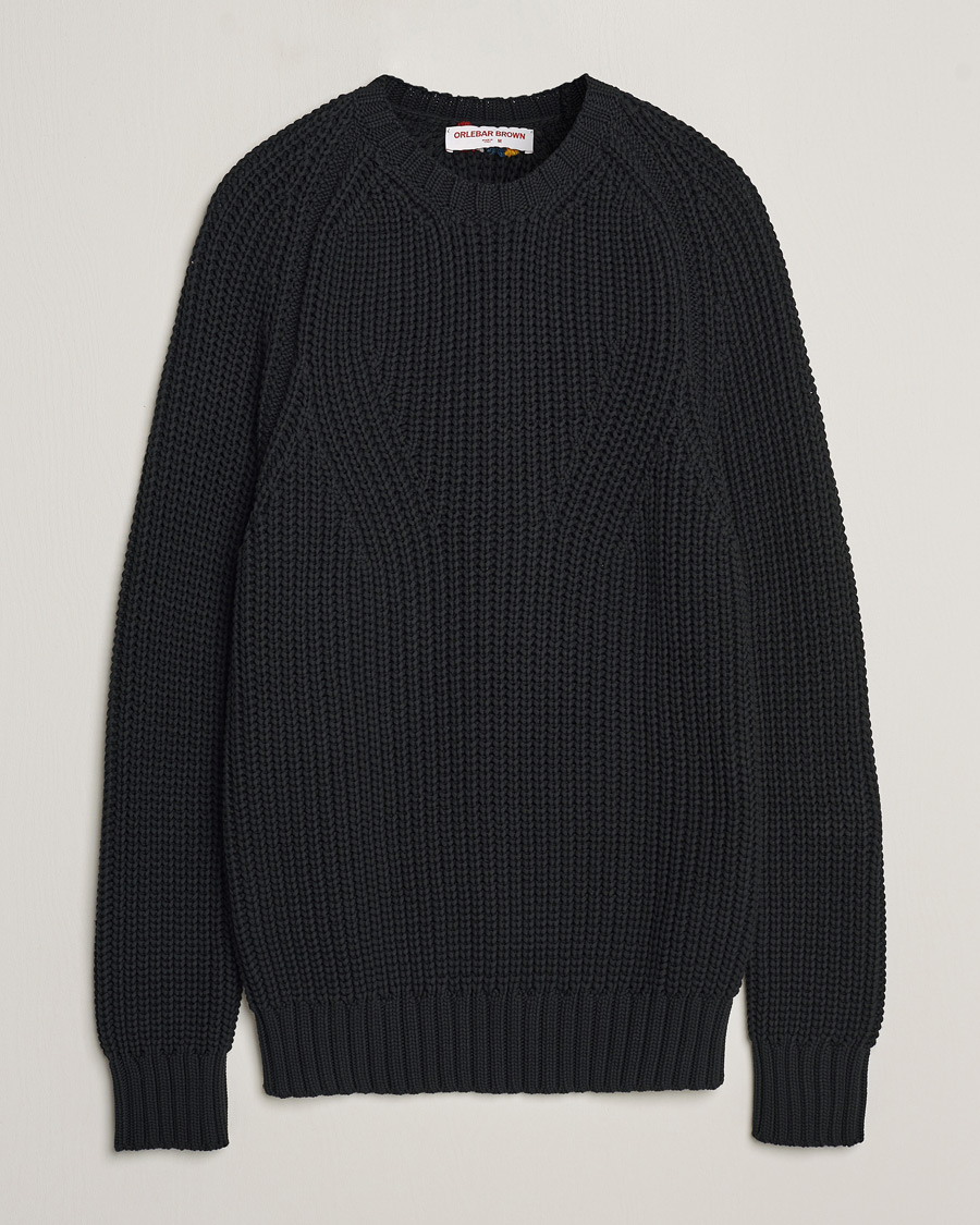 Herre | Gensere | Orlebar Brown | Lipen Cable Sweater Black