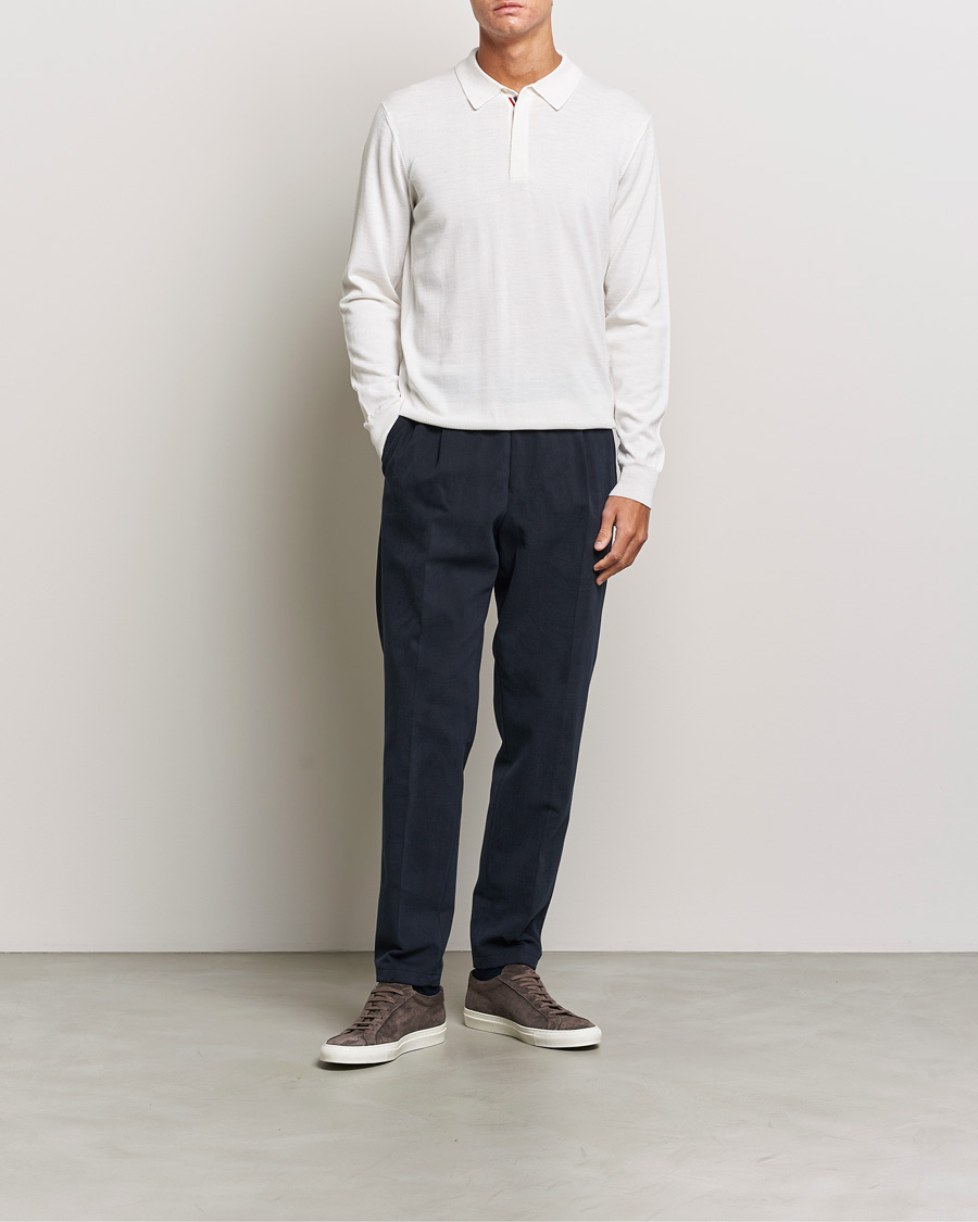 Herre | Gensere | Orlebar Brown | Ebro OB Stripe Polo White Sand