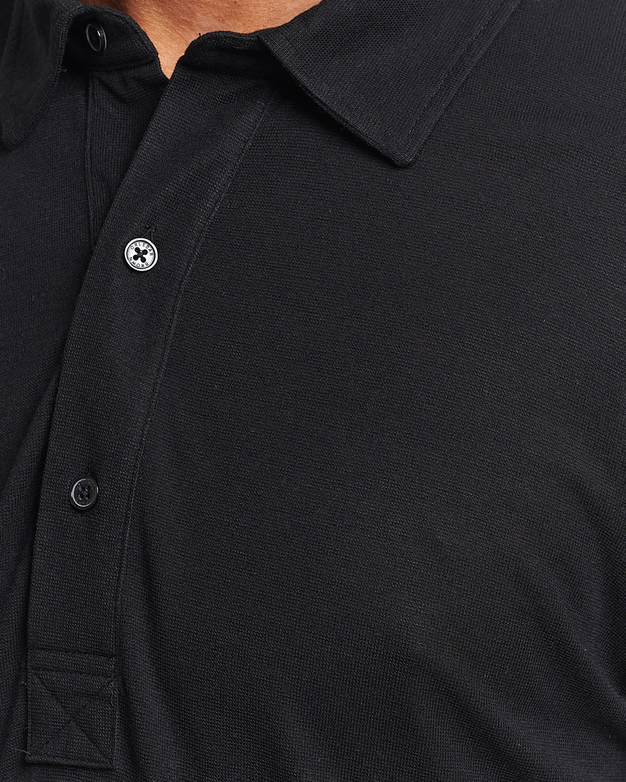 Herre | Gensere | Orlebar Brown | Sebastian Long Sleeve Cashmere Polo Black
