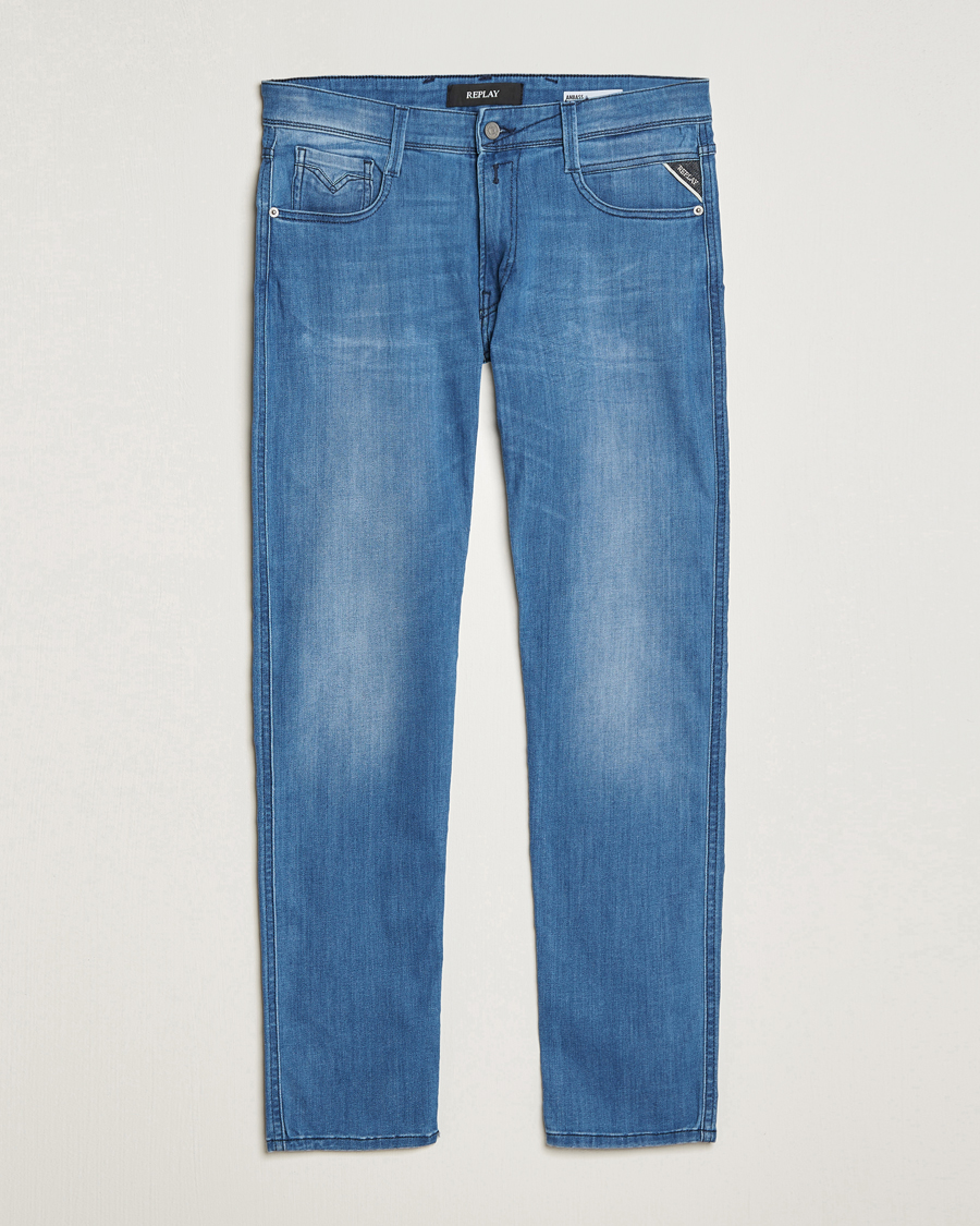 Herre | Jeans | Replay | Anbass Powerstretch Jeans Dark Blue
