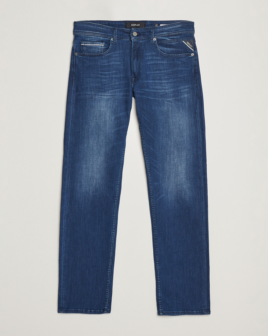 Herre | Jeans | Replay | Grover Powerstretch Jeans Medium Blue