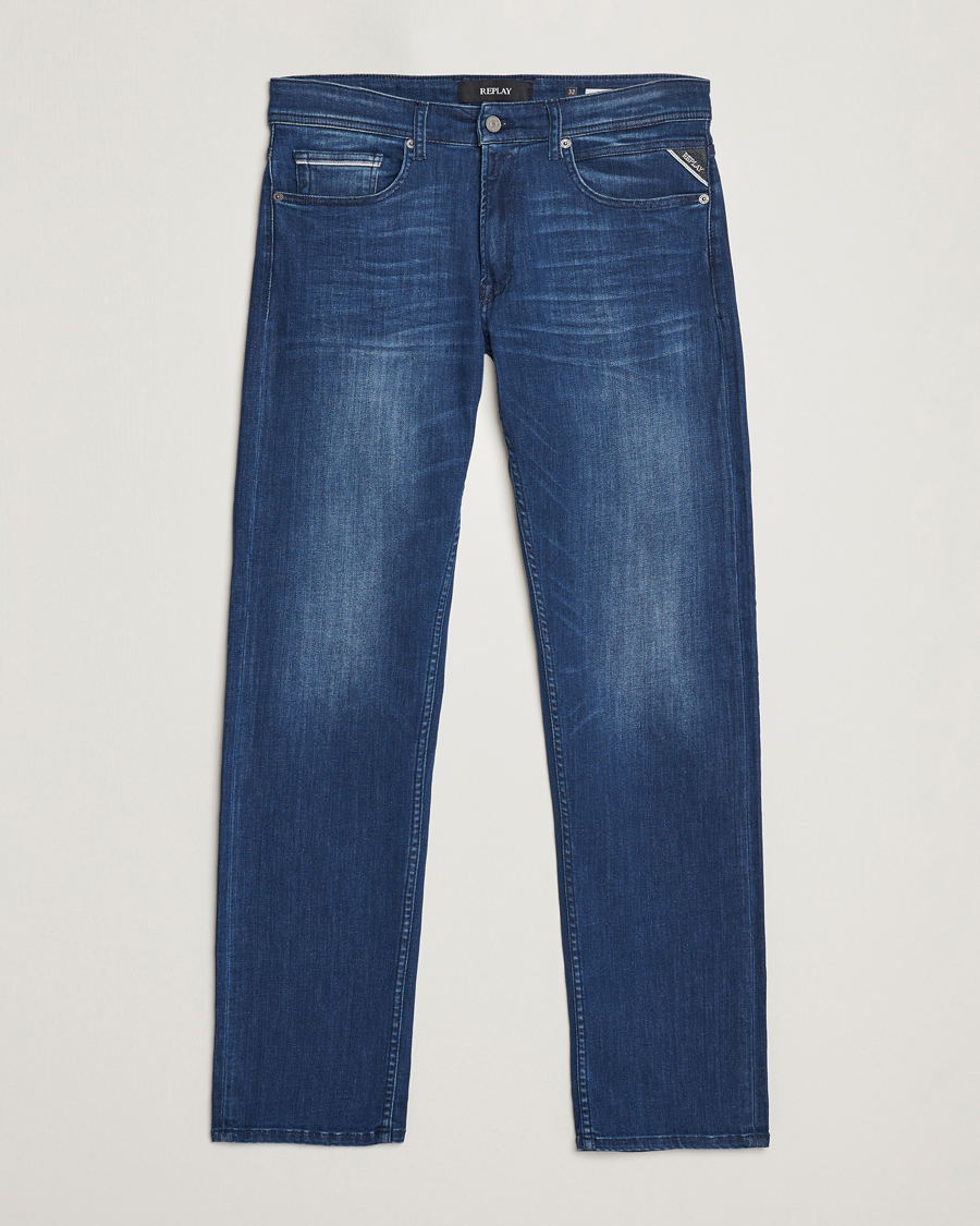 Herre | Jeans | Replay | Grover Powerstretch Jeans Dark Blue