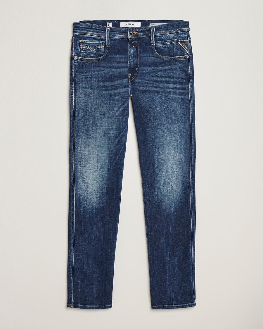 Herre | Jeans | Replay | Anbass 1 Year Stretch Jeans Dark Blue