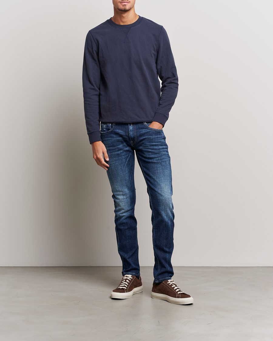 Herre | Jeans | Replay | Anbass 1 Year Stretch Jeans Dark Blue