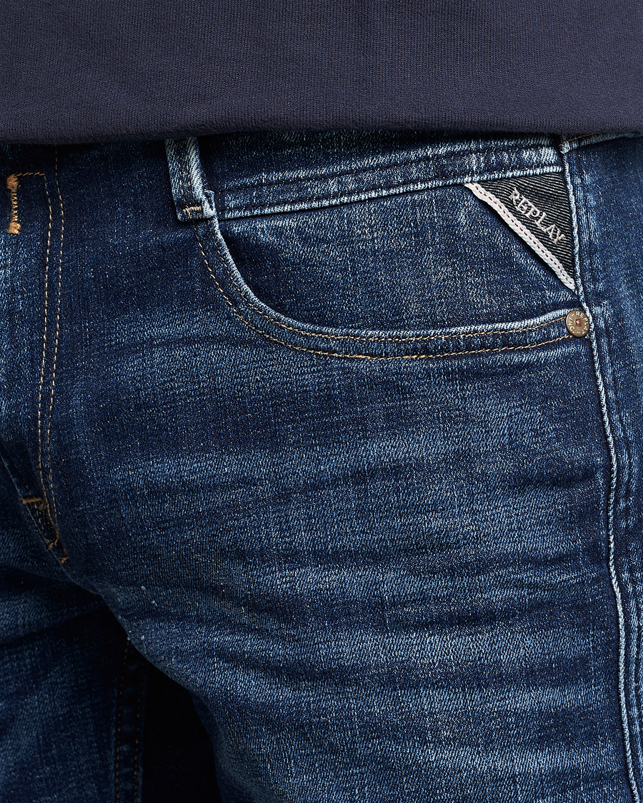 Herre | Jeans | Replay | Anbass 1 Year Stretch Jeans Dark Blue