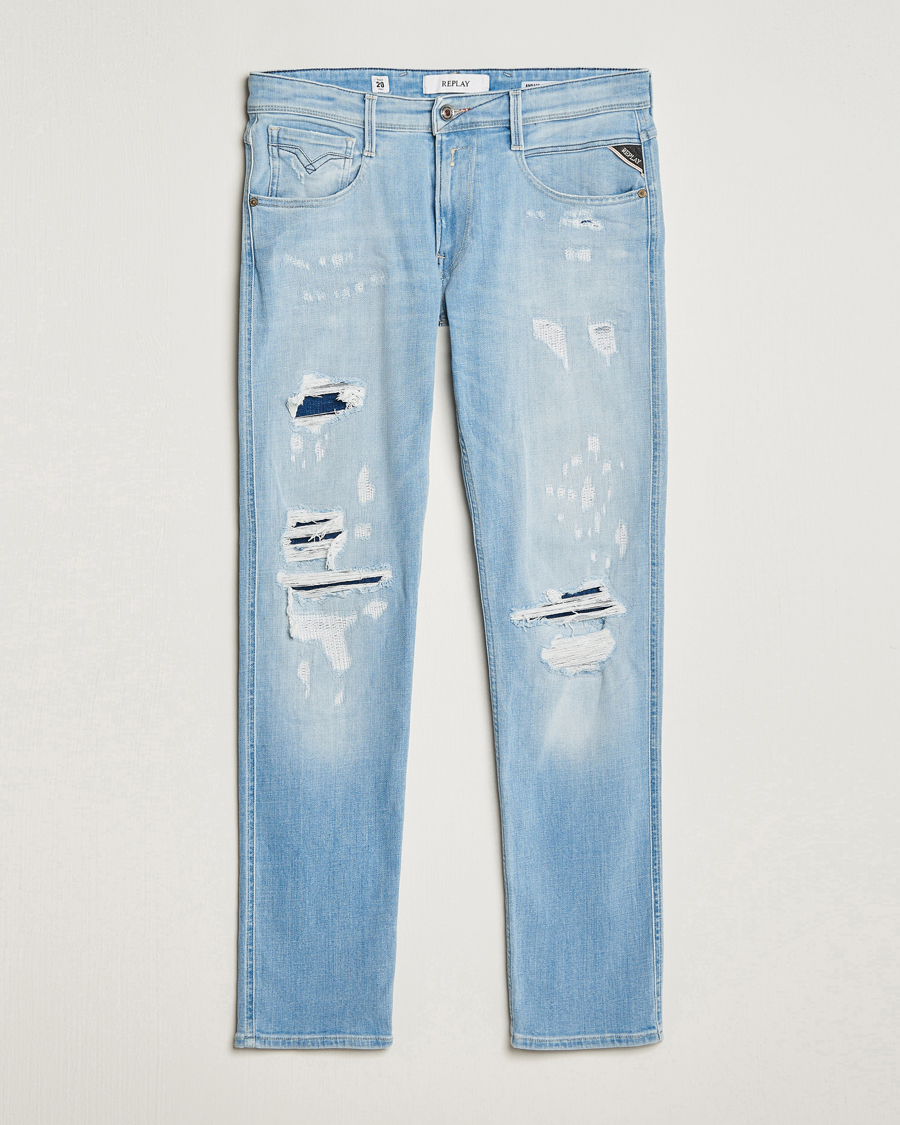 Herre | Jeans | Replay | Anbass 20 Years Wash Jeans Light Blue