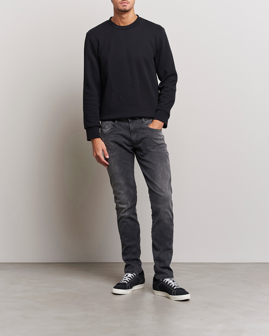 Herre | Jeans | Replay | Anbass Hyperflex Re-Used Jeans Washed Grey