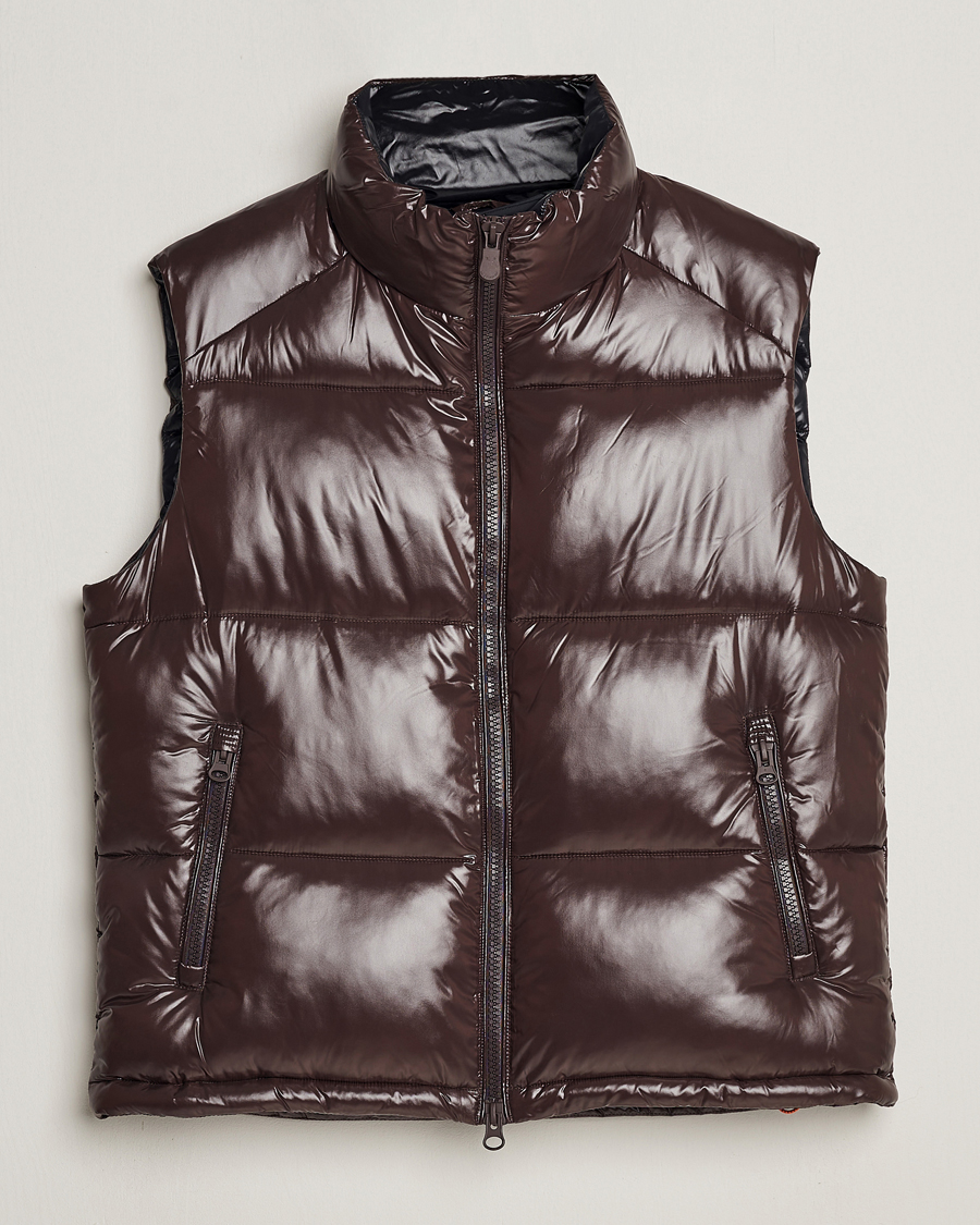 Herre | Jakker | Save The Duck | Ailantus Padded Puffer Vest Brown Black