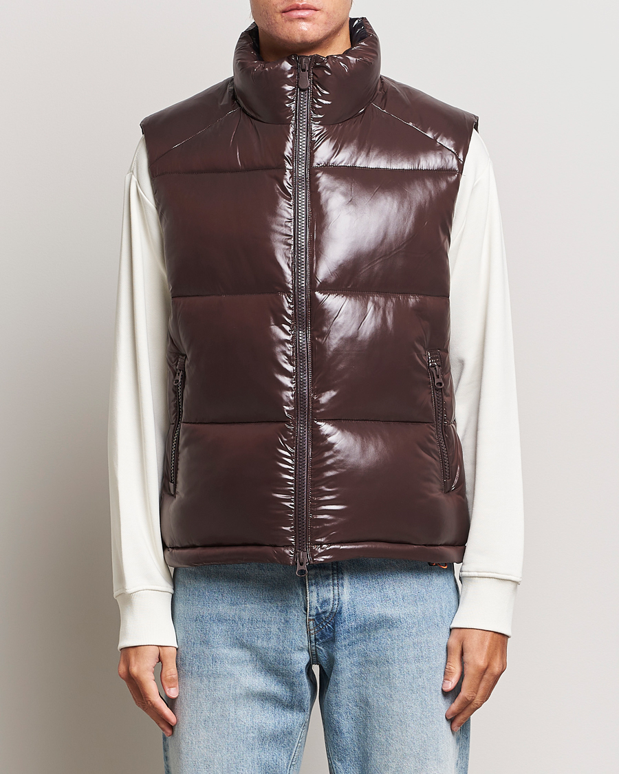Herre | Jakker | Save The Duck | Ailantus Padded Puffer Vest Brown Black