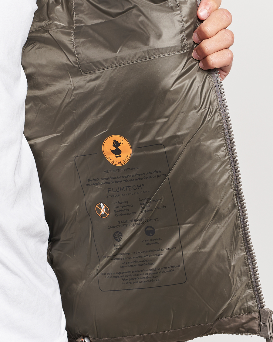 Herre | Jakker | Save The Duck | Albus Cord Padded Puffer Jacket Mud Grey