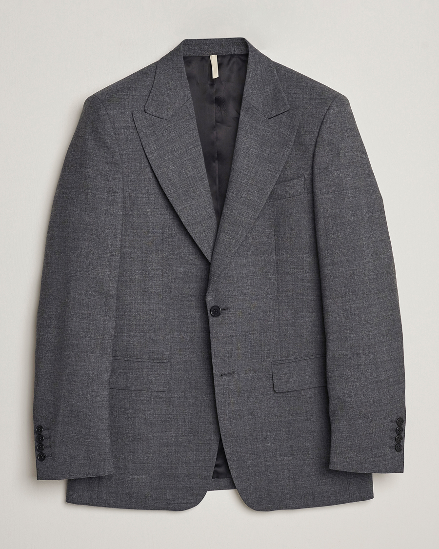 Herre | Dressjakker | Sunflower | Single Breasted Wool Blazer Antracite