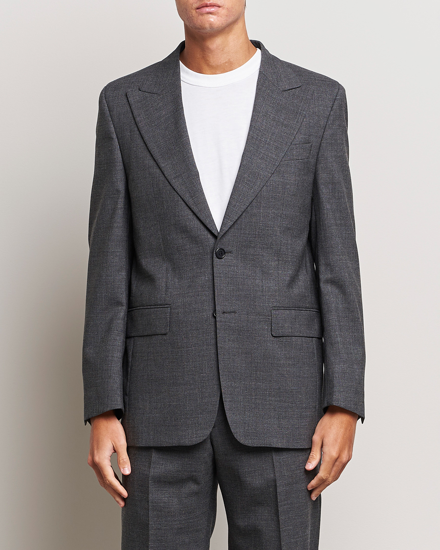 Herre |  | Sunflower | Single Breasted Wool Blazer Antracite