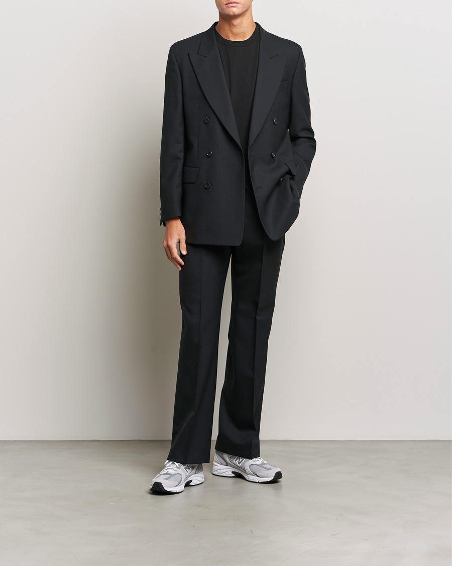 Herre | Dressjakker | Sunflower | Double Breasted Wool Blazer Black