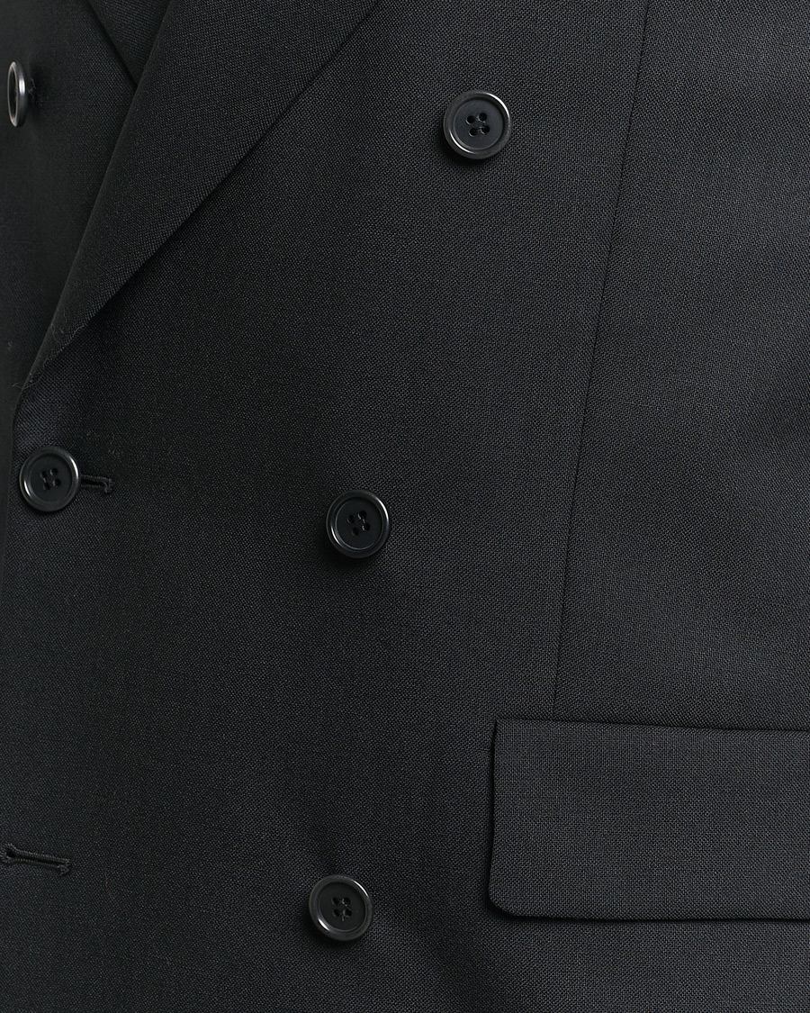 Herre | Dressjakker | Sunflower | Double Breasted Wool Blazer Black